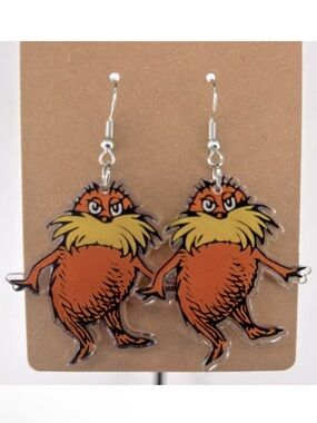 Dr. Seuss Teacher Themed Earrings 2D Acrylic